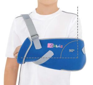 Immobilization in case of forearm injury (90°)